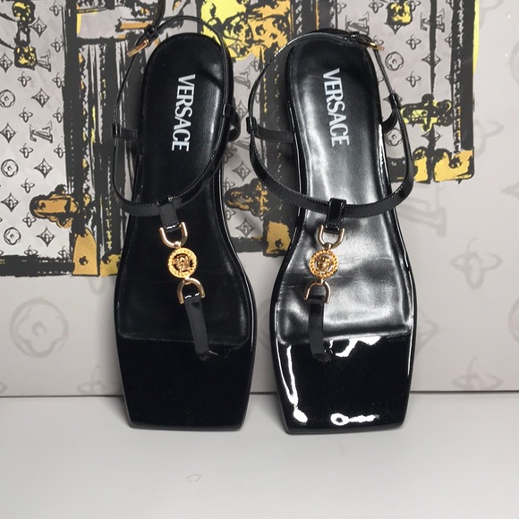 Versace Shoes - New Authentic Versace Women's Black Sandals